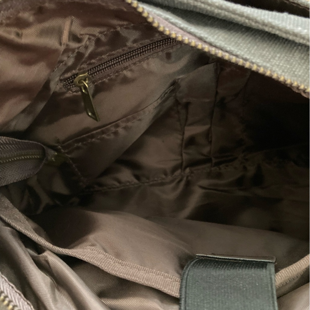 Buffalo Leather & Cotton Canvas Portfolio Business Briefcase Travel Bag - Picture 14 of 16